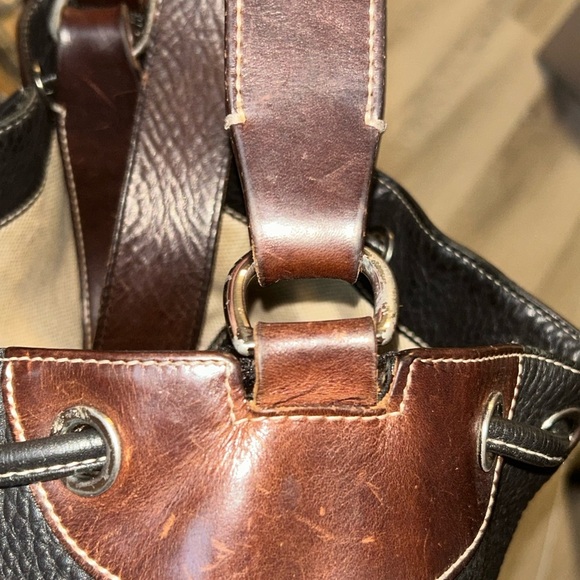 Dooney & Bourke Black and Brown Hobo shoulder bucket bag - Picture 9 of 13